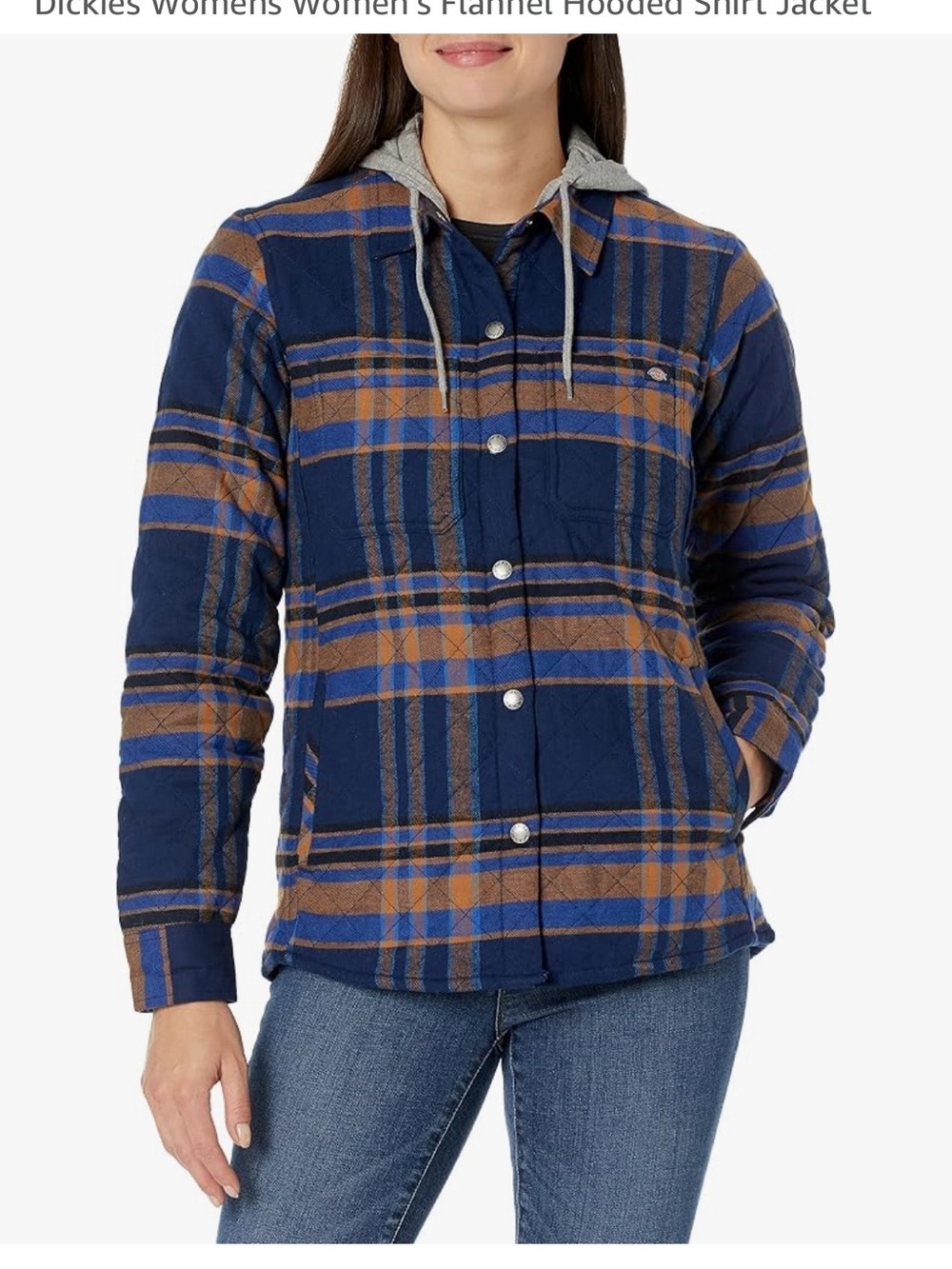 Dickies Plaid Button-Up jacket with hood